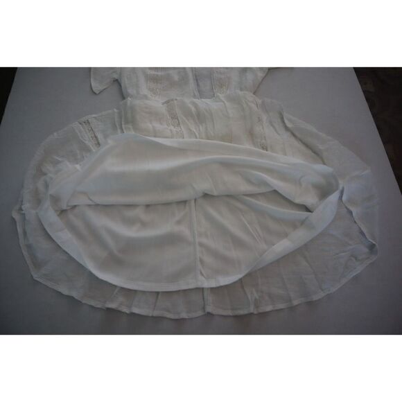 Fashion Nova FE22F048 Women's Sz L White Lace Detail Shannon Mini Dress - Picture 8 of 14